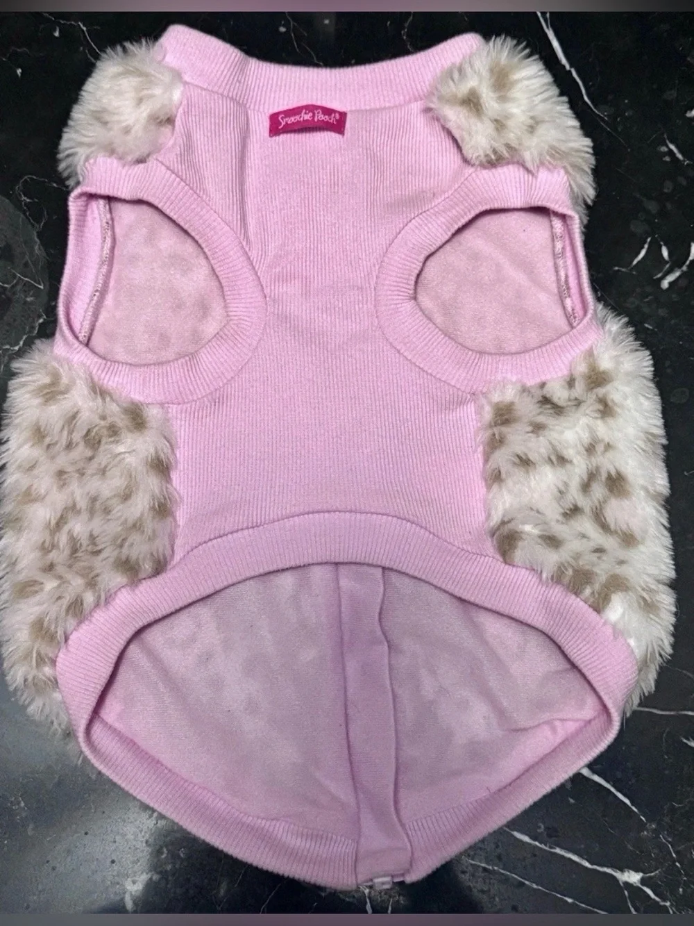 💋SMOOCHIE POOCH💋 CHEETAH FAUX FUR ZIP BOMBER JACKET🐾